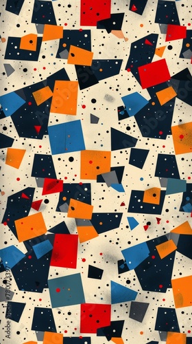 Vibrant Abstract Painting With Diverse Colors and Shapes