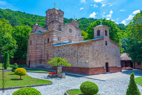 Ravanica monastery in Serbia during a sunny day