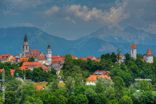 Cityscape of Slovenian town Kranj photo