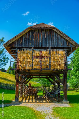 Corn stand at Rogatec Open-Air Museum in Slovenia photo