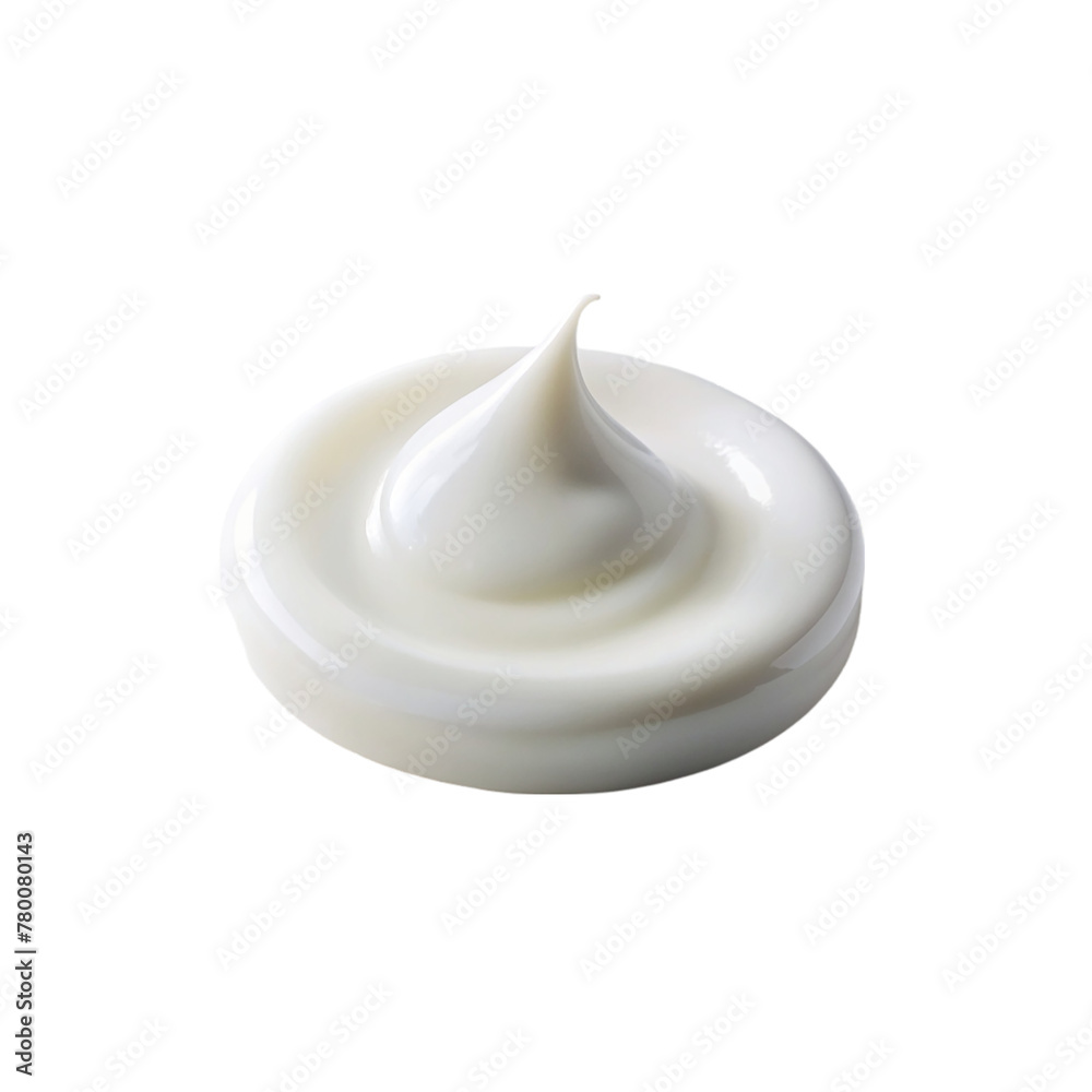 White cosmetic cream swril isolated on transparent background White cosmetic cream swril isolated on transparent background