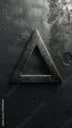 Black and White Triangle on Wall