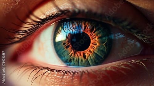 Closeup, macro photography of a beautiful eye.