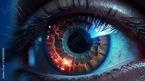 Closeup, macro photography of a beautiful eye.