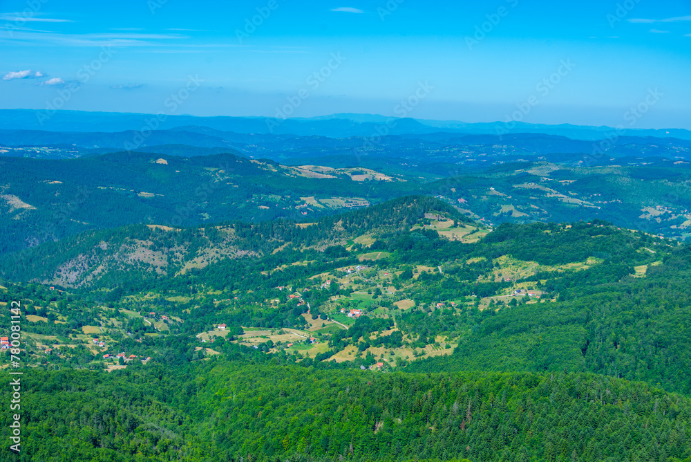 Obraz premium Zlatibor countryside in Serbia during a summer day