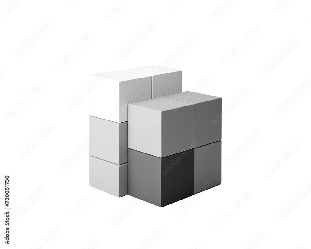 Futuristic cubic isolated on transparent background Futuristic cubic isolated on transparent background