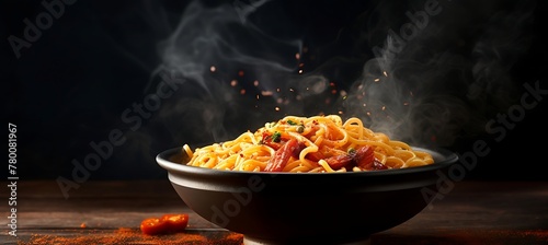 Steaming Hot: Deliciously Fresh Noodles in a Bowl, Perfectly Prepared and Ready to Serve, Tempting Taste Buds with Aroma and Flavor