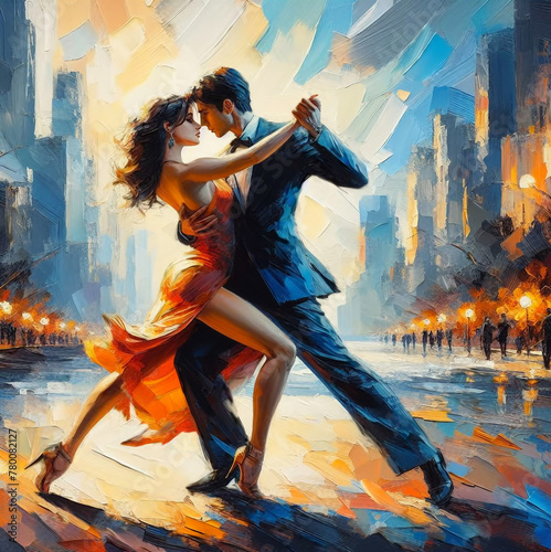 Tango. Passionate dance of lovers