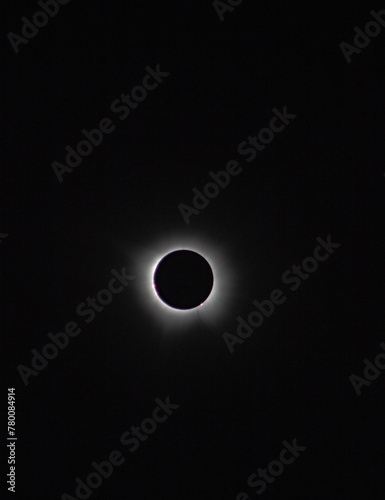 Eclipse solar 8 de abril de 2024, fotografia tomada en victoria de Durango, México photo