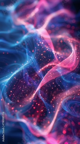 Blue and Pink Swirls Background