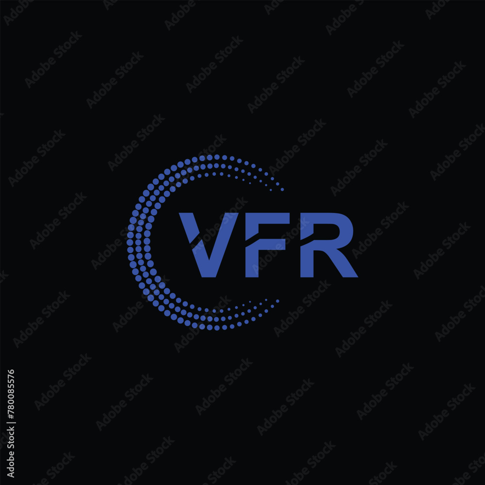 VFR Letter Initial Logo Design Template Vector Illustration