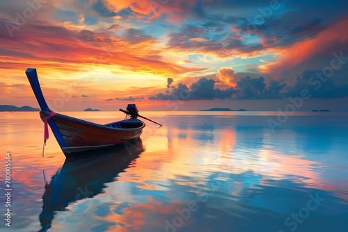 traditional Boat at Tropical Sunset © DesignzByLA