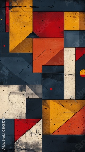 Vibrant Abstract Painting With Assorted Colors and Shapes