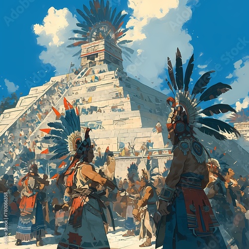 Experience the Vibrant and Mystical Energy of an Ancient Aztec Ritual photo