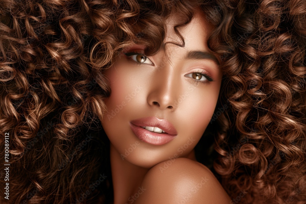 Close up portrait of a model with beautiful hair and make-up