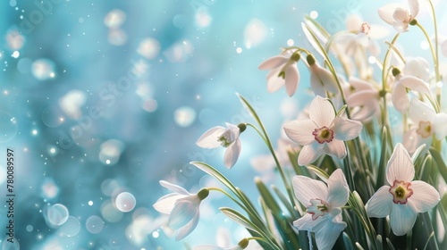 Group of White Flowers on Lush Green Field