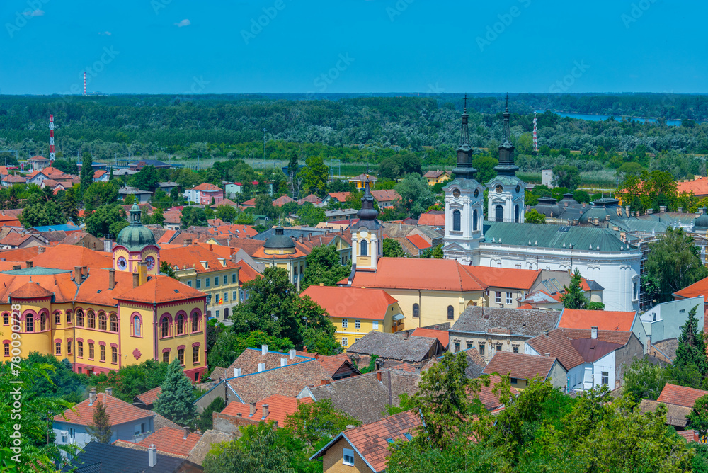 Panorama view of Serbian town Sremski Karlovci
