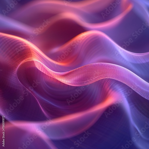 purple waves - flowing wallpaper design