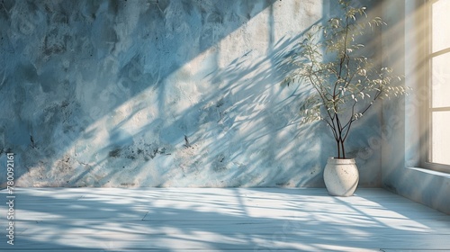 Tree Casting Shadow on Wall