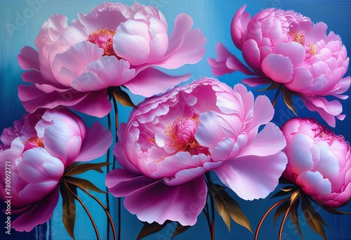 A Stunning Series of Abstract Oil Paintings Capturing Pink Peonies