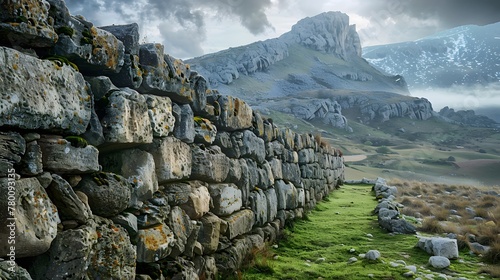 monumental wall from big old stones
