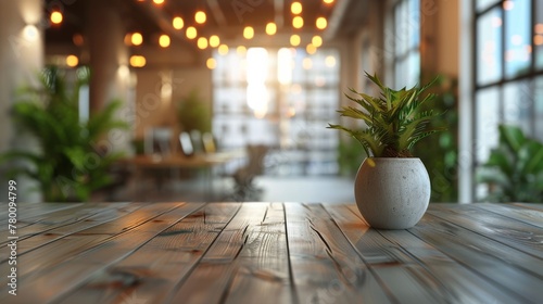 Potted Plant on Hard Wood Floor