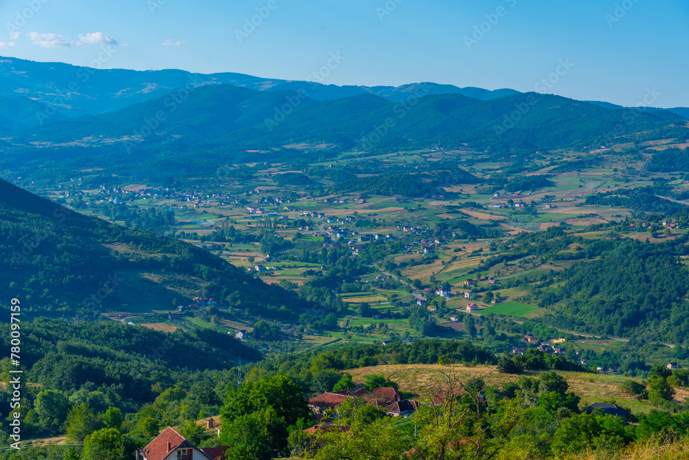 Serbian countryside during a summer day