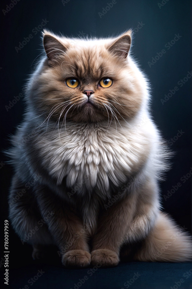 A Painting of a Feline Fireball: A Portrait Captures a Fluffy Ginger Cat's Irresistible Charm. A Painting of a Feline Fireball: A Portrait Captures a Fluffy Ginger Cat's Irresistible Charm.