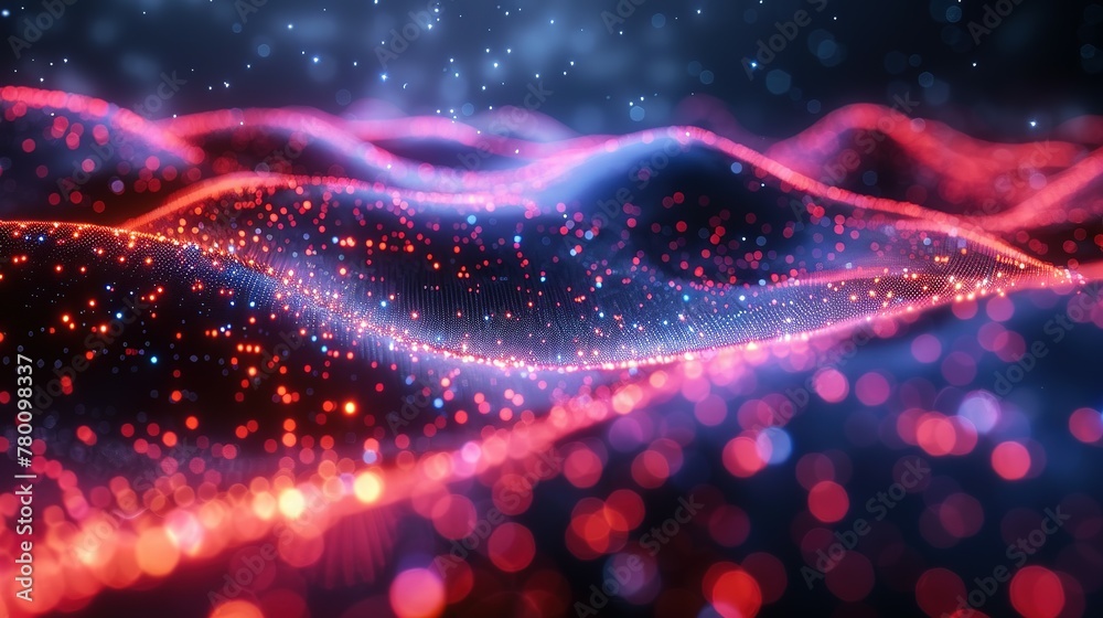 Cyber big data flow. Blockchain data fields. Network line connect stream. Concept of AI technology, digital communication, science research, 3D illustration music waves. Cyber big data flow. Blockchain data fields. Network line connect stream. Concept of AI technology, digital communication, science research, 3D illustration music waves.