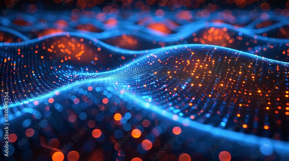 Cyber big data flow. Blockchain data fields. Network line connect stream. Concept of AI technology, digital communication, science research, 3D illustration music waves. Cyber big data flow. Blockchain data fields. Network line connect stream. Concept of AI technology, digital communication, science research, 3D illustration music waves.