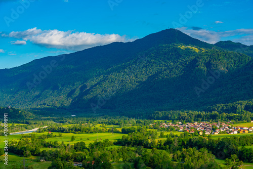 Panorama of Julian Alps in Slovenia
