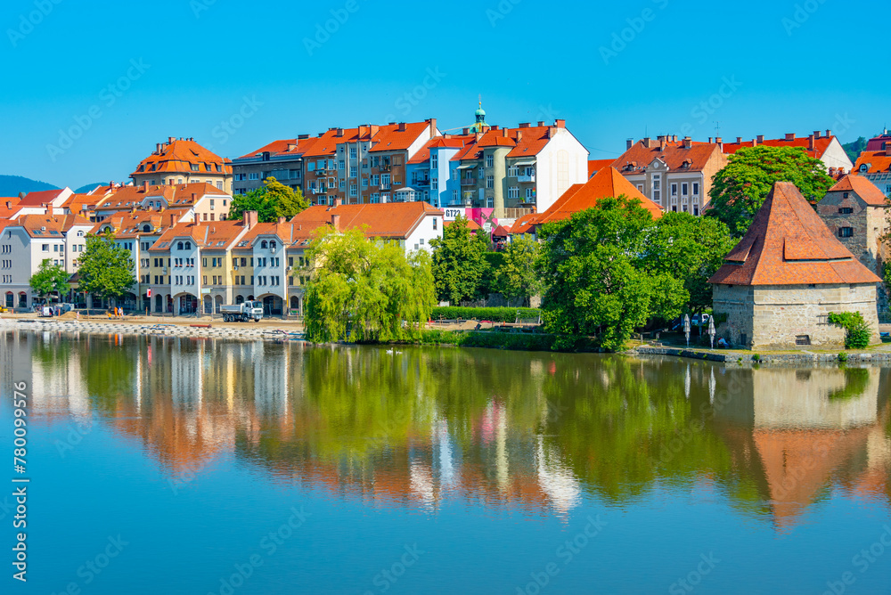 Panorama view of Slovenian town Maribor
