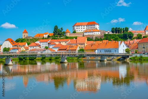 Panorama view of Slovenian town Ptuj