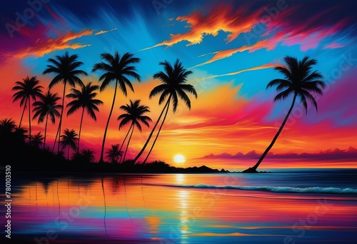 A Captivating Sunset Canvas