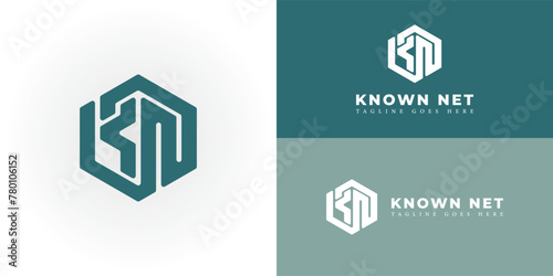 Abstract initial hexagon letter B or BB logo in green color isolated on multiple background colors. The logo is suitable for business and consulting company logo icons to design inspiration templates.