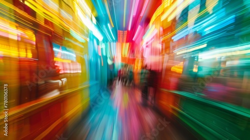 vibrant colors motion blur generative ai © ThisDesign