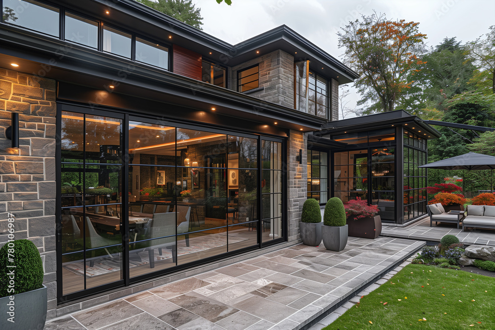 Large House With Patio and Furniture Large House With Patio and Furniture