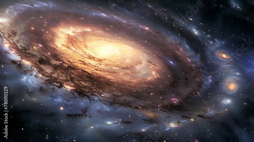 A Cosmic Vortex: Swirling Clouds of Stardust in Celestial Dance