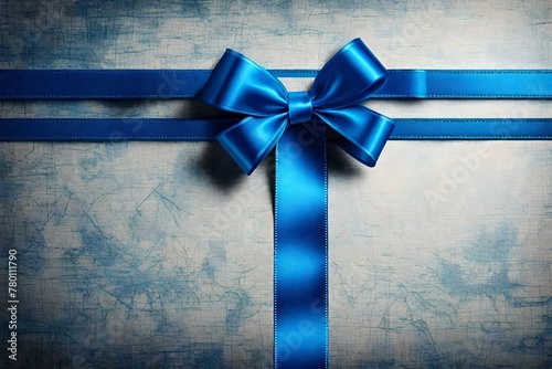 blue ribbon with bow and ribbon