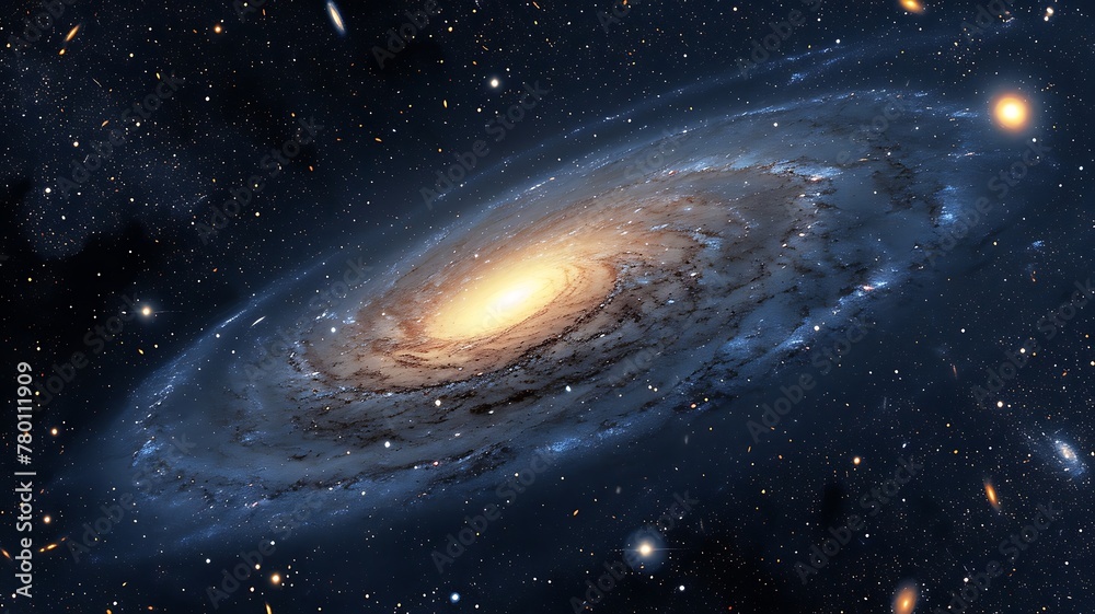 Fototapeta premium Captivating Cosmic Encounter: Witnessing a Celestial Collision