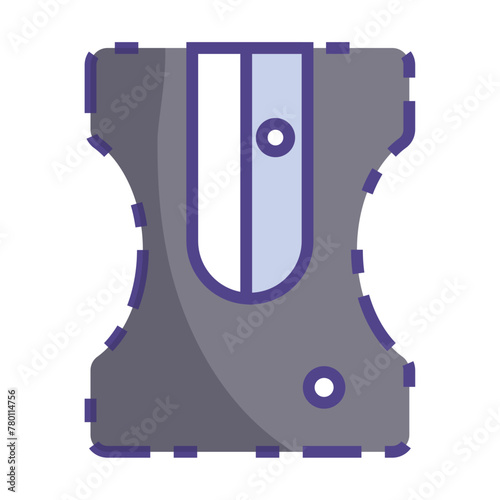 Icono de tajalapiz pastel colores tiernos,regreso al colegio,Ilustración vectorial con línea delgada,vector aislado sobre fondo blanco.  De vuelta a la escuela. Material para escribir