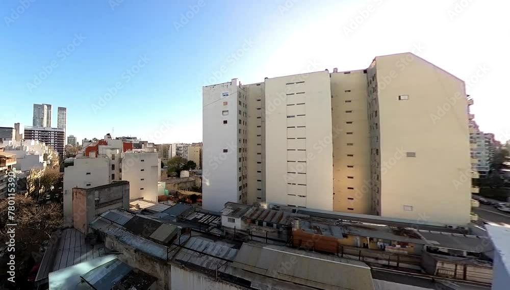 Panoramic view of Buenos Aires from a balcony of a high-rise building on a sunny summer day Panoramic view of Buenos Aires from a balcony of a high-rise building on a sunny summer day