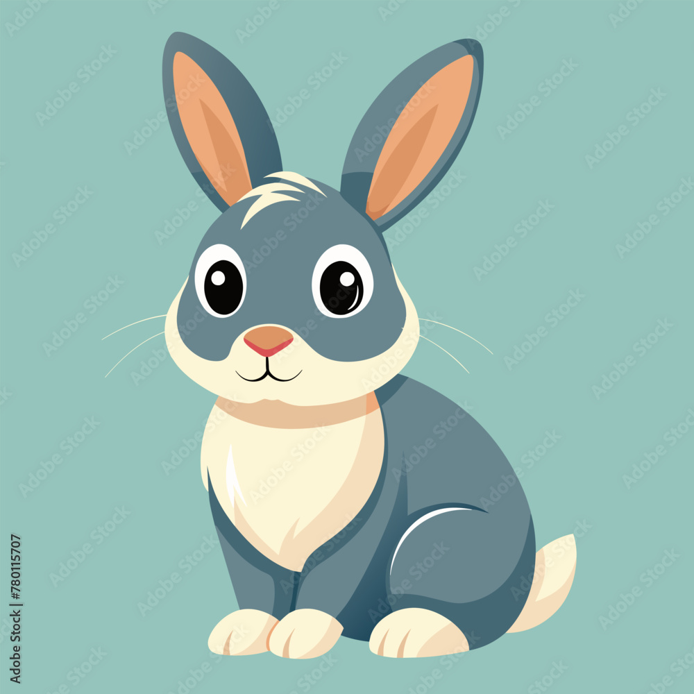 Cute rabbit cartoon illustration 