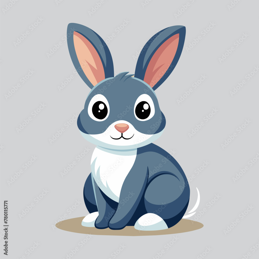 Cute rabbit cartoon illustration 
