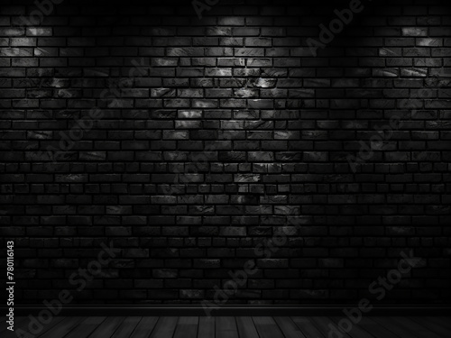 Black brick wall texture is depicted in an abstract 3D rendering