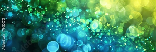 Abstract bokeh background with blue and green colors, in the style of purely organic, Banner Image For Website, Background photo