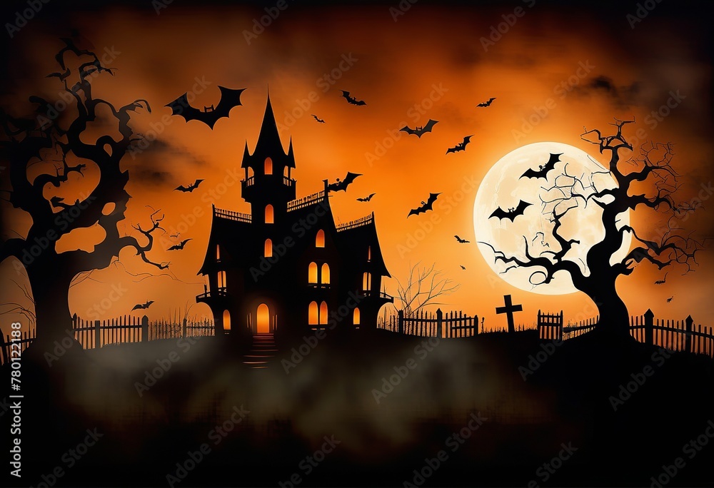 Spooky Dark Abstract Background for Halloween