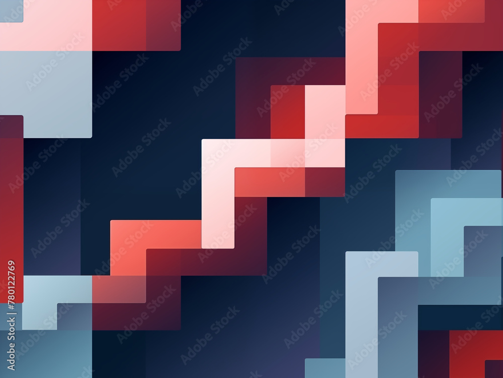 Abstract Geometric Background with Interlocking Shapes Abstract Geometric Background with Interlocking Shapes