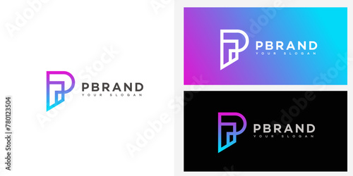 P Letter Logo Icon Brand Identity Sign, P Letter Symbol Template  photo