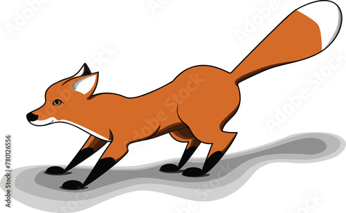 Fox Stands Looking to the Left